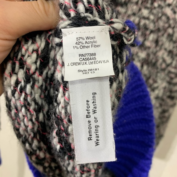 J. Crew Marled Color Block Sweater - Picture 6 of 7